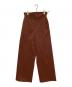 SALON adam et rope'（サロンアダムエロペ）の古着「コットンライクスタイルアップワイドパンツ」｜ブラウン