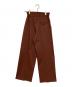 SALON adam et rope' (サロンアダムエロペ) コットンライクスタイルアップワイドパンツ ブラウン サイズ:XS：4500円