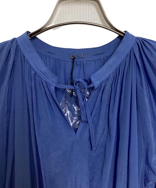 ANAYI（アナイ）ANAYI (アナイ) ライトローンギャザーフレアワンピース ブルー サイズ:36の古着・服飾アイテム