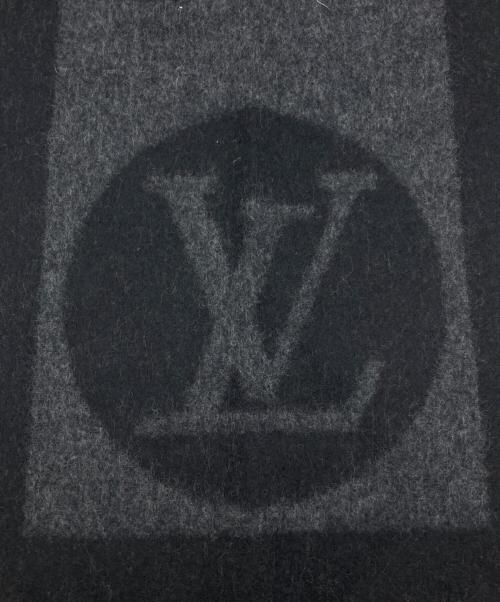 LOUIS VUITTON（ルイ ヴィトン）LOUIS VUITTON (ルイ ヴィトン) マフラー・カーディフ ブラック×グレーの古着・服飾アイテム