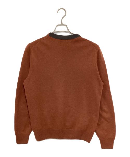 HERMES（エルメス）HERMES (エルメス) H刺繍カシミヤニット ブラウン サイズ:Mの古着・服飾アイテム