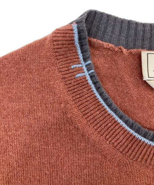 HERMES（エルメス）HERMES (エルメス) H刺繍カシミヤニット ブラウン サイズ:Mの古着・服飾アイテム