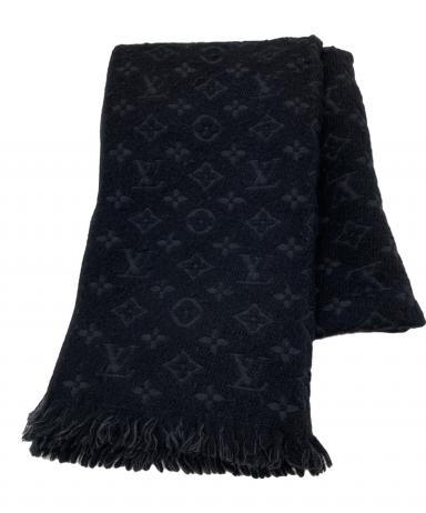 LOUIS VUITTON ルイヴィトン ストール  黒 【古着】【中古】【送料無料】 LOUIS VUITTON - LOUIS VUITTON ルイヴィトン ストール 黒 【古着