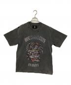 ROSE IN GOOD FAITHローズイングッドフェイス）の古着「ダメージ加工Tシャツ」｜グレー