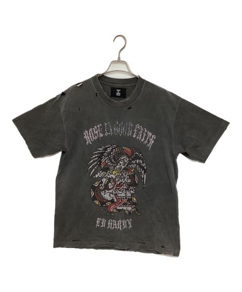 ROSE IN GOOD FAITH（ローズイングッドフェイス）ROSE IN GOOD FAITH (ローズイングッドフェイス) ダメージ加工Tシャツ グレー サイズ:XSの古着・服飾アイテム