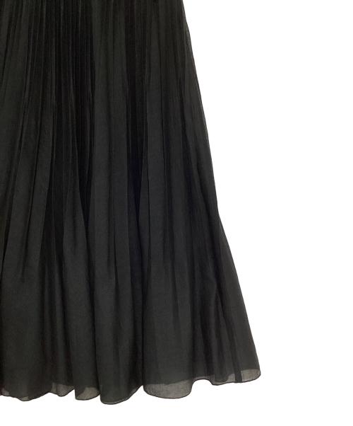 ANAYI（アナイ）ANAYI (アナイ) スパンオーガンジープリーツスカート ブラック サイズ:38の古着・服飾アイテム