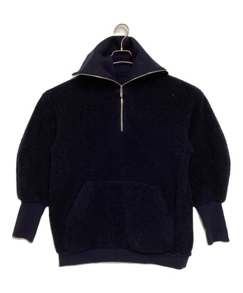 Ameri（アメリ）AMERI (アメリ) HALF ZIP BOA TOPS ネイビー サイズ:Fの古着・服飾アイテム