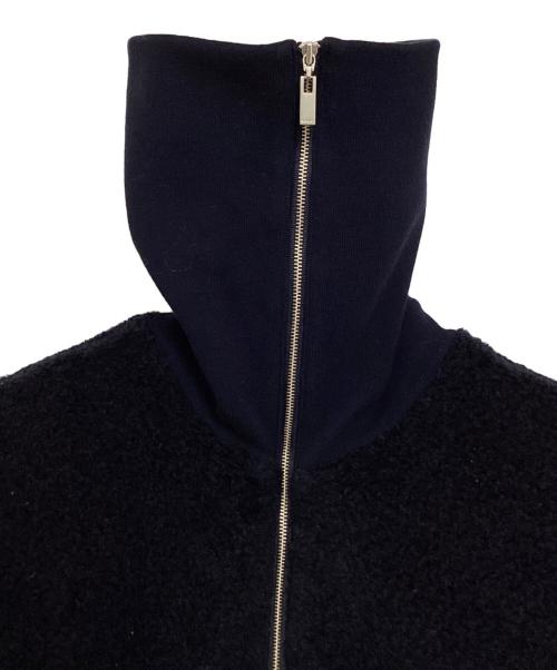 Ameri（アメリ）AMERI (アメリ) HALF ZIP BOA TOPS ネイビー サイズ:Fの古着・服飾アイテム