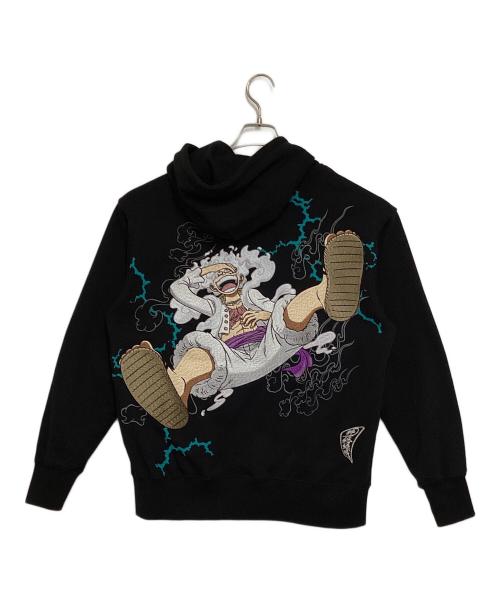 ONE PIECE（ワンピース）ONE PIECE (ワンピース) 絡繰魂 (カラクリダマシイ) ルフィ ギア5 パーカー ブラック サイズ:Lの古着・服飾アイテム