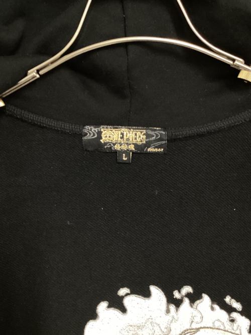 ONE PIECE（ワンピース）ONE PIECE (ワンピース) 絡繰魂 (カラクリダマシイ) ルフィ ギア5 パーカー ブラック サイズ:Lの古着・服飾アイテム