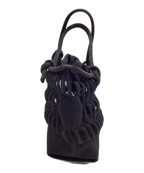 beautiful people（ビューティフルピープル）beautiful people (ビューティフルピープル) KONBU KNIT SHOPPING BUSKET S ブラックの古着・服飾アイテム