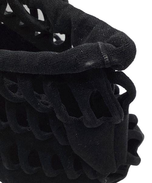 beautiful people（ビューティフルピープル）beautiful people (ビューティフルピープル) KONBU KNIT SHOPPING BUSKET S ブラックの古着・服飾アイテム