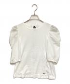 BLUE LABEL CRESTBRIDGEブルーレーベルクレストブリッジ）の古着「スリーブコンシャスカットソー」｜ホワイト