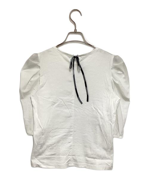 BLUE LABEL CRESTBRIDGE（ブルーレーベルクレストブリッジ）BLUE LABEL CRESTBRIDGE (ブルーレーベルクレストブリッジ) スリーブコンシャスカットソー ホワイト サイズ:38の古着・服飾アイテム