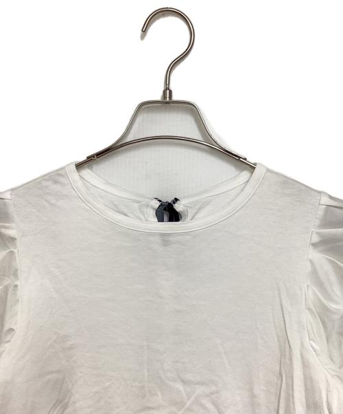 BLUE LABEL CRESTBRIDGE（ブルーレーベルクレストブリッジ）BLUE LABEL CRESTBRIDGE (ブルーレーベルクレストブリッジ) スリーブコンシャスカットソー ホワイト サイズ:38の古着・服飾アイテム
