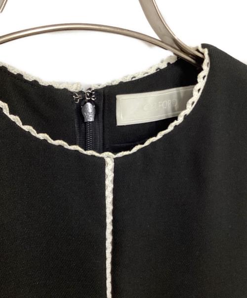 CELFORD（セルフォード）CELFORD (セルフォード) レース切替ノースリーブワンピース ブラック サイズ:38の古着・服飾アイテム