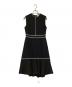 CELFORD（セルフォード）の古着「レース切替ノースリーブワンピース」｜ブラック