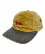 SUPREMEシュプリーム）の古着「Velvet 2Tone 6Panel Cap」｜イエロー×グレー