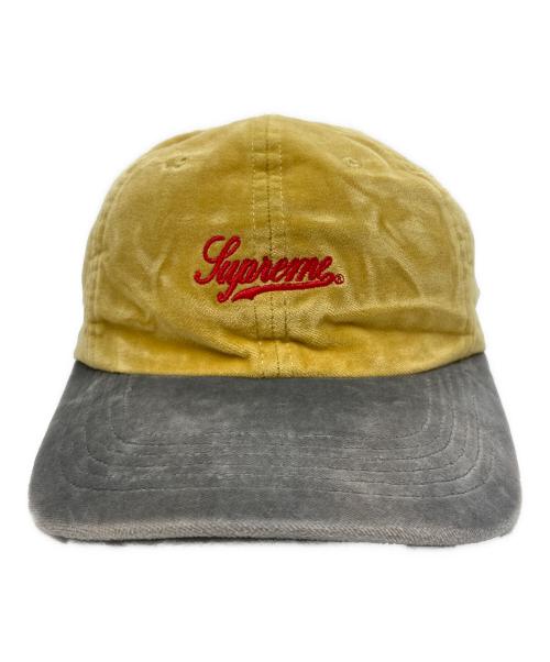 SUPREME（シュプリーム）Supreme (シュプリーム) Velvet 2Tone 6Panel Cap イエロー×グレーの古着・服飾アイテム