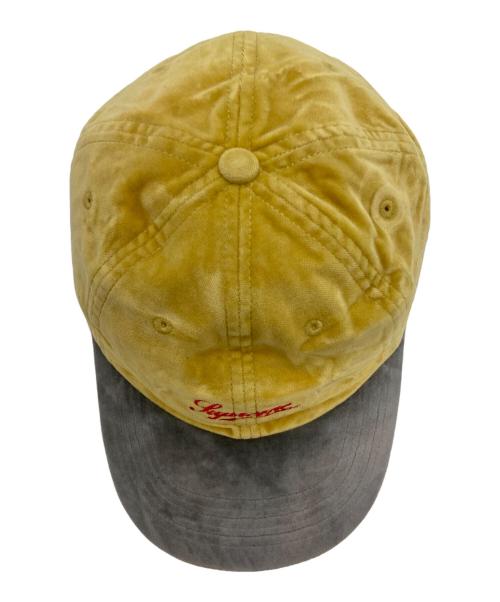 SUPREME（シュプリーム）Supreme (シュプリーム) Velvet 2Tone 6Panel Cap イエロー×グレーの古着・服飾アイテム