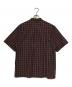 Supreme (シュプリーム) Loose Fit Mini Plaid S/S Shirt レッド×ブラック サイズ:L：23000円