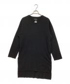 s'yteサイト）の古着「DOUBLE-FACE COTTON JERSEY ROUND NECK T-SHIRT」｜ブラック