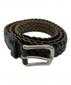 Whitehouse Coxホワイトハウスコックス）の古着「メッシュレザーベルト」｜ブラック