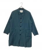 Veritecoeurヴェリテクール）の古着「コットンリネン2枚仕立てコート」｜ブルー