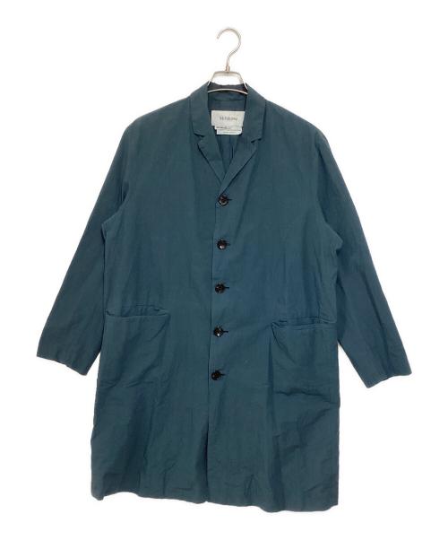 Veritecoeur（ヴェリテクール）Veritecoeur (ヴェリテクール) コットンリネン2枚仕立てコート ブルー サイズ:FREEの古着・服飾アイテム