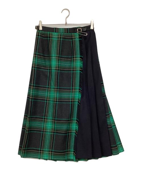 O'NEIL OF DUBLIN（オニールオブダブリン）O'NEIL OF DUBLIN (オニールオブダブリン) ウーステッドウール ラップスカート ブラック サイズ:8の古着・服飾アイテム