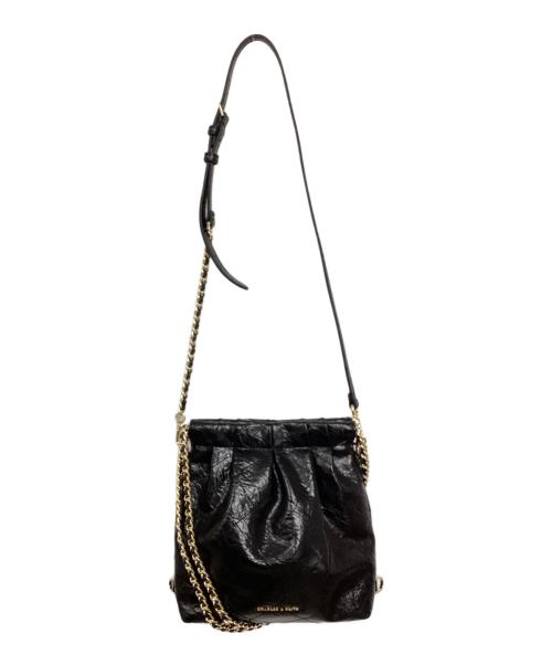 CHARLES & KEITH（チャールズアンドキース）CHARLES & KEITH (チャールズ＆キース) Duo ドゥオ チェーンハンドルツーウェイバックパック ブラックの古着・服飾アイテム