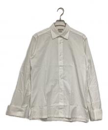 DRIES VAN NOTEN（ドリスヴァンノッテン）の古着「斜めストライプカフスシャツ」｜ホワイト