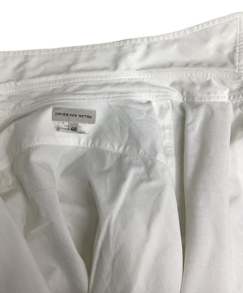 DRIES VAN NOTEN（ドリスヴァンノッテン）DRIES VAN NOTEN (ドリスヴァンノッテン) 斜めストライプカフスシャツ ホワイト サイズ:46の古着・服飾アイテム