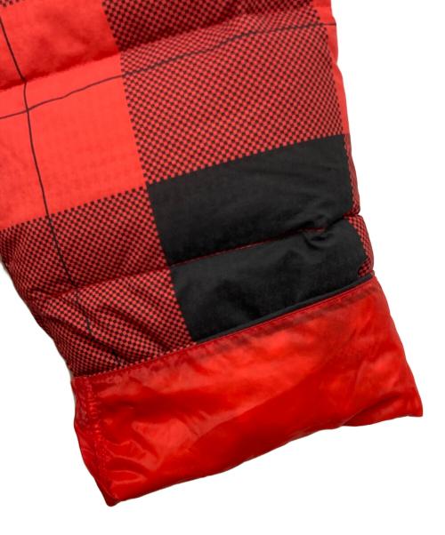 PEARLY GATES（パーリーゲイツ）PEARLY GATES (パーリーゲイツ) 4WAYチェック柄ダウンジャケット レッド×ブラック サイズ:6の古着・服飾アイテム