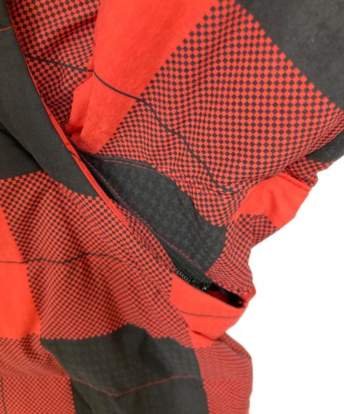 PEARLY GATES（パーリーゲイツ）PEARLY GATES (パーリーゲイツ) 4WAYチェック柄ダウンジャケット レッド×ブラック サイズ:6の古着・服飾アイテム
