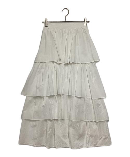 CLANE（クラネ）CLANE (クラネ) FRILL TIERED SKIRT ホワイト サイズ:1の古着・服飾アイテム