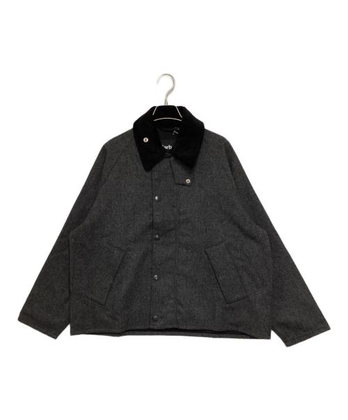 Barbour（バブアー）Barbour (バブアー) TRANSPORTウールショートブルゾン グレー サイズ:36の古着・服飾アイテム