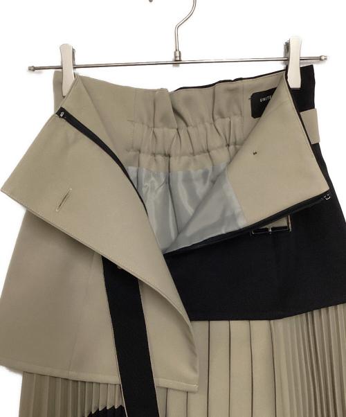 UNITED TOKYO（ユナイテッドトーキョー）UNITED TOKYO (ユナイテッドトーキョー) ドームコルセットプリーツスカート ベージュ×ブラック サイズ:1の古着・服飾アイテム