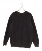 BATONERバトナ―）の古着「COTTON SIGNATURE CREW NECK ニット（コットンシグネチャークルーネックニット）」｜グレー