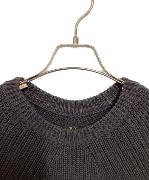 BATONER（バトナ―）BATONER (バトナ―) COTTON SIGNATURE CREW NECK ニット（コットンシグネチャークルーネックニット） グレー サイズ:3の古着・服飾アイテム