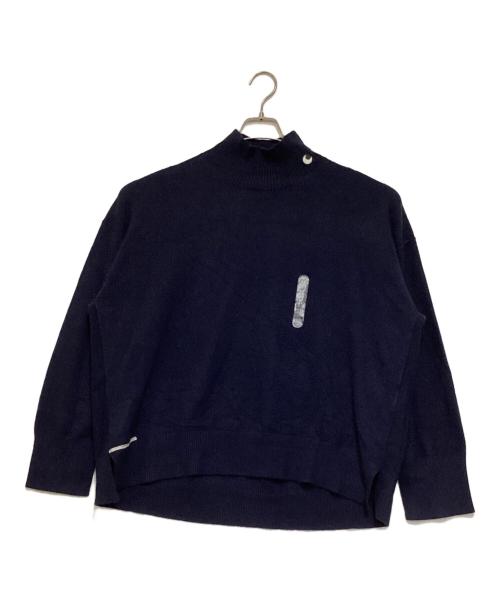 UNIQLO（ユニクロ）UNIQLO (ユニクロ) ANYA HINDMARCH (アニヤ・ハインドマーチ) カシミヤハイネックセーター ネイビー サイズ:XXLの古着・服飾アイテム