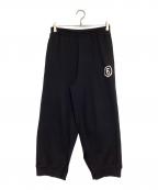 MM6 Maison Margielaエムエムシックスメゾンマルジェラ）の古着「ブランドロゴスウェットパンツ」｜ブラック
