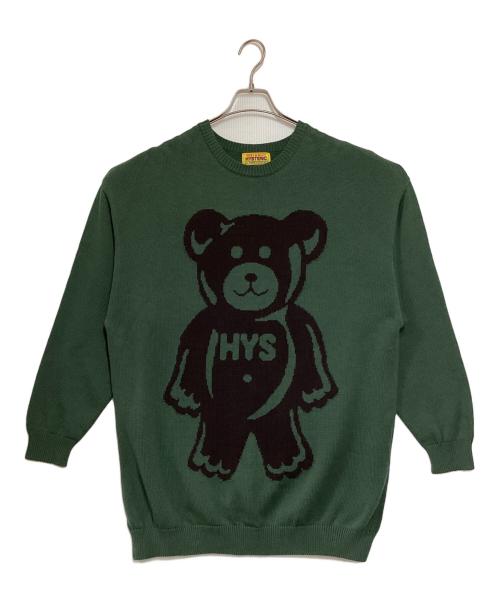 Hysteric Glamour（ヒステリックグラマー）Hysteric Glamour (ヒステリックグラマー) GUMI BEARジャカード ワンピース グリーン サイズ:FREEの古着・服飾アイテム