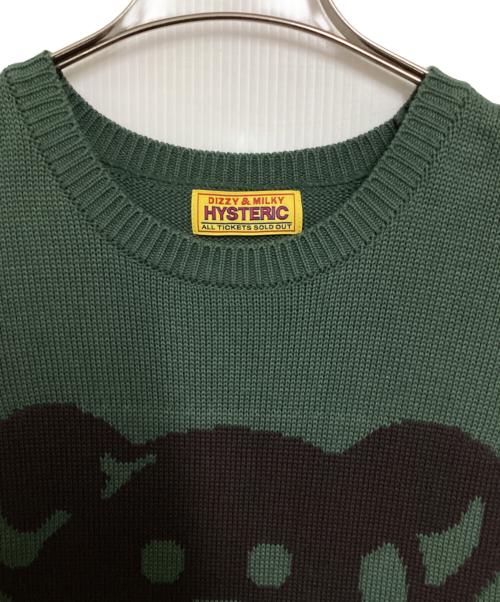 Hysteric Glamour（ヒステリックグラマー）Hysteric Glamour (ヒステリックグラマー) GUMI BEARジャカード ワンピース グリーン サイズ:FREEの古着・服飾アイテム