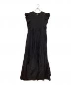 SLOBE IENAスローブ イエナ）の古着「ピンタックフリルワンピース」｜ブラック