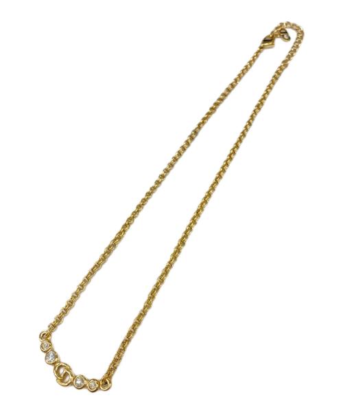 Christian Dior（クリスチャン ディオール）Christian Dior (クリスチャン ディオール) ロゴネックレス ゴールドの古着・服飾アイテム