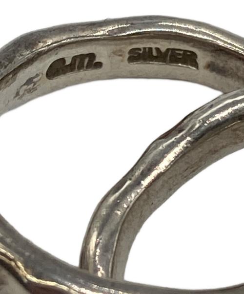 e.m.（イーエム）e.m. (イーエム) パールジルコニア 2連リング サイズ:表記無しの古着・服飾アイテム