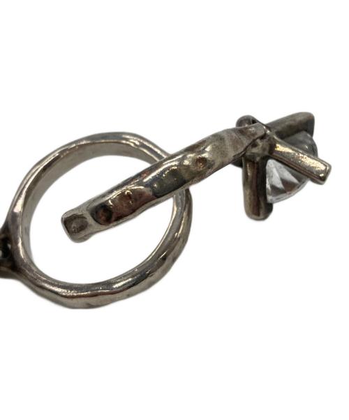 e.m.（イーエム）e.m. (イーエム) パールジルコニア 2連リング サイズ:表記無しの古着・服飾アイテム