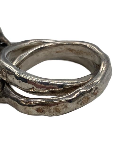 e.m.（イーエム）e.m. (イーエム) パールジルコニア 2連リング サイズ:表記無しの古着・服飾アイテム