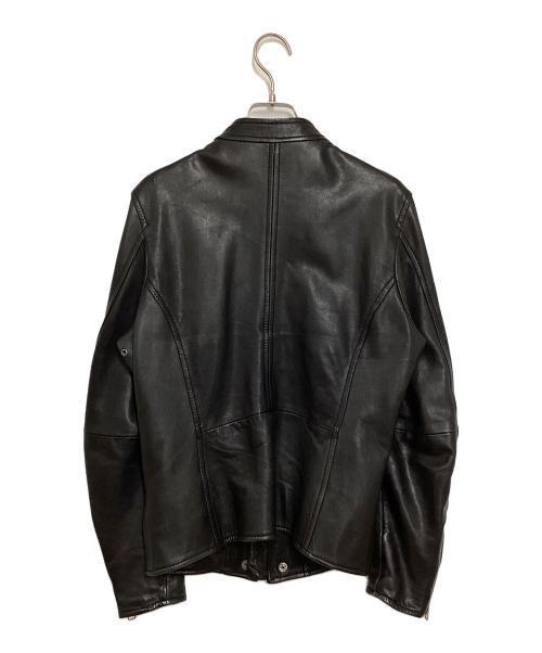 DIESEL（ディーゼル）DIESEL (ディーゼル) シングルライダースレザージャケット ブラック サイズ:Sの古着・服飾アイテム
